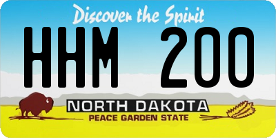ND license plate HHM200