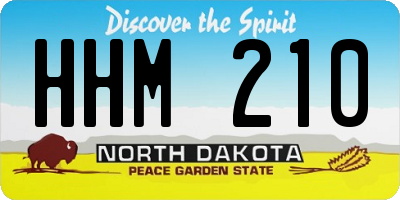 ND license plate HHM210