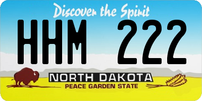 ND license plate HHM222
