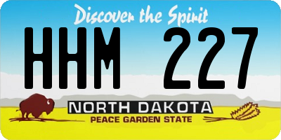 ND license plate HHM227