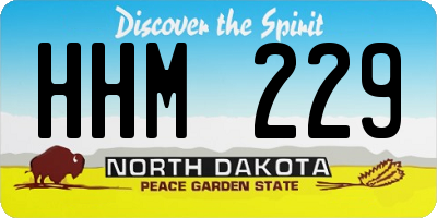 ND license plate HHM229