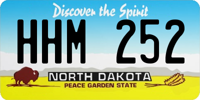 ND license plate HHM252