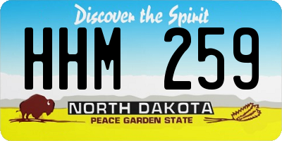 ND license plate HHM259
