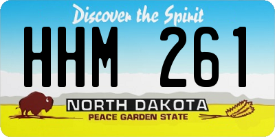 ND license plate HHM261