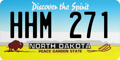 ND license plate HHM271