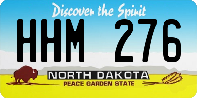 ND license plate HHM276