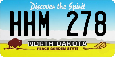 ND license plate HHM278