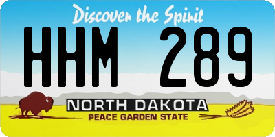 ND license plate HHM289