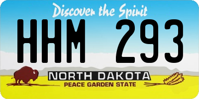 ND license plate HHM293