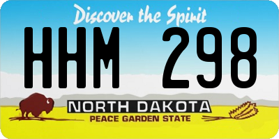 ND license plate HHM298