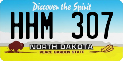 ND license plate HHM307