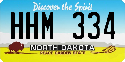 ND license plate HHM334