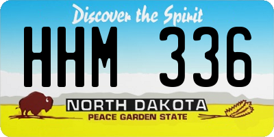 ND license plate HHM336