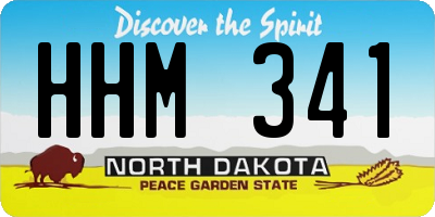 ND license plate HHM341
