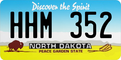 ND license plate HHM352