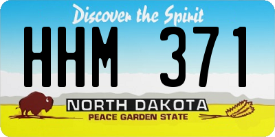 ND license plate HHM371