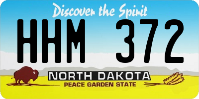 ND license plate HHM372