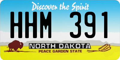 ND license plate HHM391