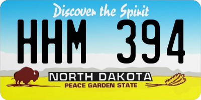 ND license plate HHM394