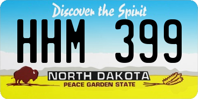 ND license plate HHM399