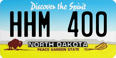 ND license plate HHM400