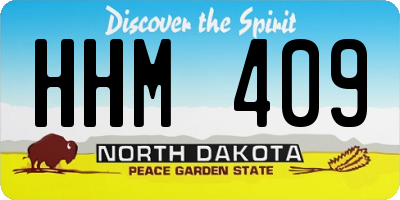 ND license plate HHM409
