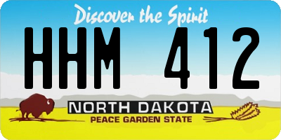 ND license plate HHM412