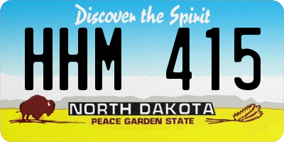 ND license plate HHM415