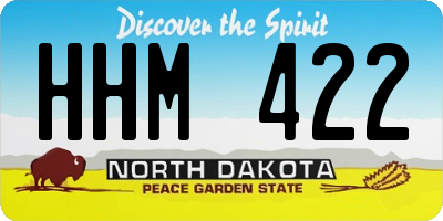 ND license plate HHM422