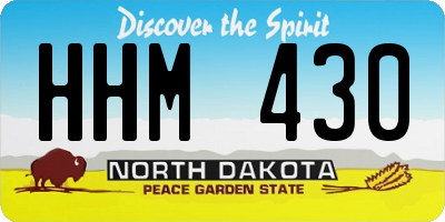 ND license plate HHM430