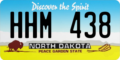 ND license plate HHM438