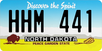 ND license plate HHM441