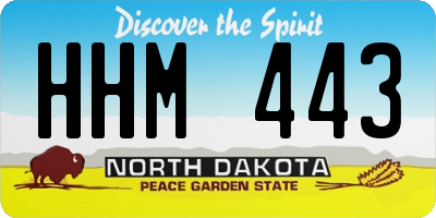 ND license plate HHM443