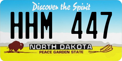 ND license plate HHM447