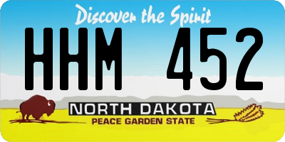 ND license plate HHM452