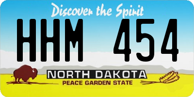 ND license plate HHM454