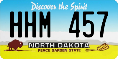 ND license plate HHM457