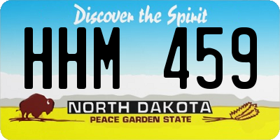 ND license plate HHM459