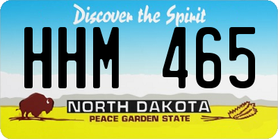 ND license plate HHM465