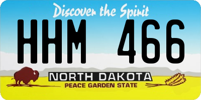 ND license plate HHM466
