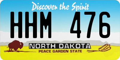 ND license plate HHM476