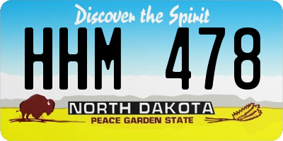ND license plate HHM478
