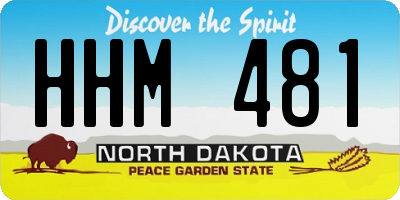 ND license plate HHM481