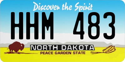 ND license plate HHM483