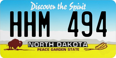 ND license plate HHM494