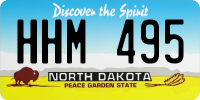 ND license plate HHM495