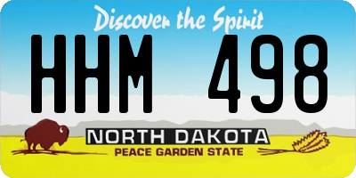 ND license plate HHM498