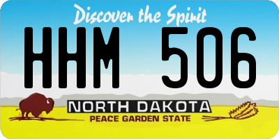 ND license plate HHM506