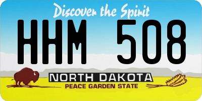 ND license plate HHM508