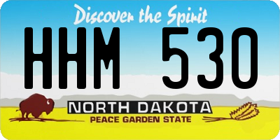 ND license plate HHM530